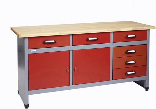 Küpper 12172 Werkbank rot (B x H x T) 1700 x 840 x 600mm von Küpper