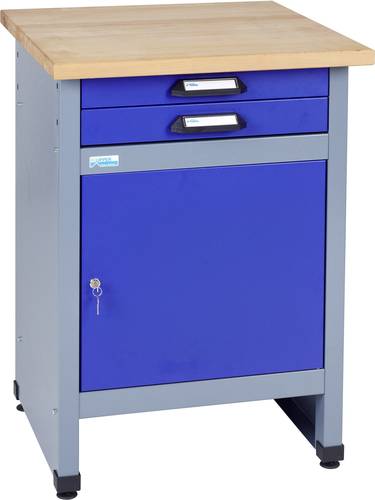 Küpper 12297 Beistelltisch mit 1 Tür und 2 Schubladen ultramarinblau (B x H x T) 600 x 840 x 600mm von Küpper