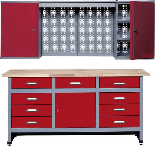 Küpper 70428-2 Sparset Werkbank und Hängeschrank Rot, Silber-Grau Küpper 70428-2 Sparset Werkbank und Hängeschrank Rot, Silber-Grau von Küpper