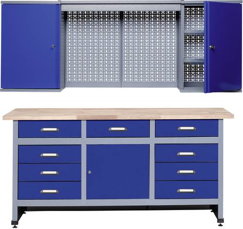 Küpper 70428-7 Sparset Werkbank und Hängeschrank Ultramarinblau, Silber-Grau Küpper 70428-7 Sparset Werkbank und Hängeschrank Ultramarinblau, Silber-Grau von Küpper