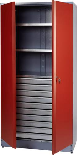 Küpper 70592 Werkzeug-Hochschrank (B x H x T) 910 x 1800 x 450mm Rot, Silber von Küpper