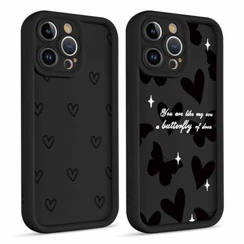 Kueqeay 2 Stück Handyhülle für iPhone 14 Pro Max 6,7” Hülle, Aesthetic Heart Muster Design Schutzhülle Matte Ultra Dünn TPU Weich Silikon Case Stoßfest Kratzfest Bumper Cover, 11 Kueqeay 2 Stück Handyhülle für iPhone 14 Pro Max 6,7” Hülle, Aesthetic Heart Muster Design Schutzhülle Matte Ultra Dünn TPU Weich Silikon Case Stoßfest Kratzfest Bumper Cover, 11 von Kueqeay