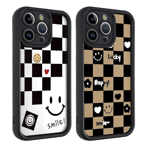 Kueqeay 2 Stück Hülle für iPhone 13 Pro Max 6,7", Handyhülle mit Aesthetic Muster Design Matte Schutzhülle,Ultra Weich Silikon Dünn TPU Case Stoßfest Kratzfest Bumper Cover, Gitter Kueqeay 2 Stück Hülle für iPhone 13 Pro Max 6,7", Handyhülle mit Aesthetic Muster Design Matte Schutzhülle,Ultra Weich Silikon Dünn TPU Case Stoßfest Kratzfest Bumper Cover, Gitter von Kueqeay