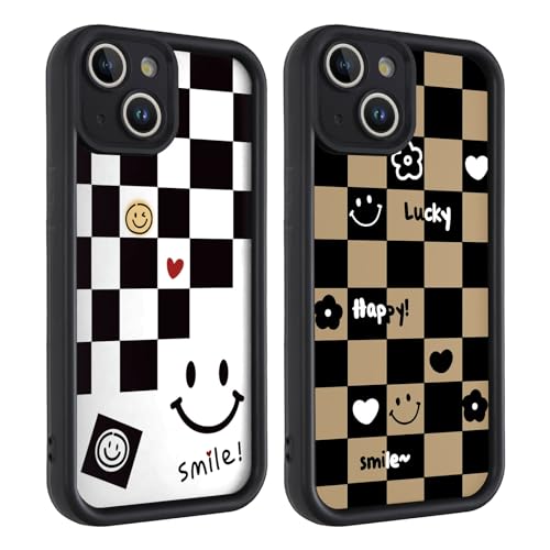 Kueqeay 2 Stück Hülle für iPhone 14 6,1", Handyhülle mit Aesthetic Muster Design Matte Schutzhülle,Ultra Weich Silikon Dünn TPU Case Stoßfest Kratzfest Bumper Cover, Gitter Kueqeay 2 Stück Hülle für iPhone 14 6,1", Handyhülle mit Aesthetic Muster Design Matte Schutzhülle,Ultra Weich Silikon Dünn TPU Case Stoßfest Kratzfest Bumper Cover, Gitter von Kueqeay