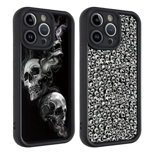 Kueqeay 2 Stück Hülle für iPhone 14 Pro 6,1", Handyhülle mit Aesthetic Muster Design Matte Schutzhülle,Ultra Weich Silikon Dünn TPU Case Stoßfest Kratzfest Bumper Cover, Skelett Kueqeay 2 Stück Hülle für iPhone 14 Pro 6,1", Handyhülle mit Aesthetic Muster Design Matte Schutzhülle,Ultra Weich Silikon Dünn TPU Case Stoßfest Kratzfest Bumper Cover, Skelett von Kueqeay