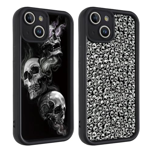Kueqeay 2 Stück Hülle für iPhone 15 6,1", Handyhülle mit Aesthetic Muster Design Matte Schutzhülle,Ultra Weich Silikon Dünn TPU Case Stoßfest Kratzfest Bumper Cover, Skelett Kueqeay 2 Stück Hülle für iPhone 15 6,1", Handyhülle mit Aesthetic Muster Design Matte Schutzhülle,Ultra Weich Silikon Dünn TPU Case Stoßfest Kratzfest Bumper Cover, Skelett von Kueqeay