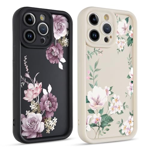 Kueqeay 2 Stück Hülle für iPhone 15 Pro 6,1", Handyhülle mit Aesthetic Muster Design Matte Schutzhülle,Ultra Weich Silikon Dünn TPU Case Stoßfest Kratzfest Bumper Cover, Blume 1 Kueqeay 2 Stück Hülle für iPhone 15 Pro 6,1", Handyhülle mit Aesthetic Muster Design Matte Schutzhülle,Ultra Weich Silikon Dünn TPU Case Stoßfest Kratzfest Bumper Cover, Blume 1 von Kueqeay