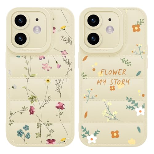 Kueqeay 2 Stück Silikonhülle für iPhone 11 6,1'' Hülle, Aesthetic Blume Muster Design Weiß Daunenjacke Weich Sof Touch 3D Puffer Handyhülle Stoßfest Kratzfest Kameraschutz Schutz Cover, 06 Kueqeay 2 Stück Silikonhülle für iPhone 11 6,1'' Hülle, Aesthetic Blume Muster Design Weiß Daunenjacke Weich Sof Touch 3D Puffer Handyhülle Stoßfest Kratzfest Kameraschutz Schutz Cover, 06 von Kueqeay