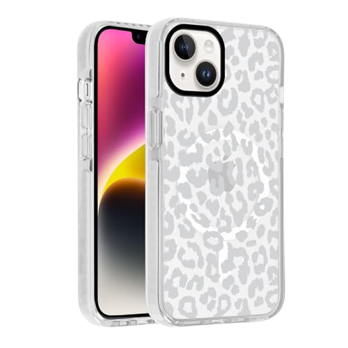 Kueqeay Handyhülle Magnetisch für iPhone 14 Plus 6,7" Hülle, Durchsichtige Aesthetic Leopard Muster Case Kompatibilität mit MagSafe Schutzhülle Kratzfest Dünn PC Rückseite Stoßfest Silicone Cover, 01 Kueqeay Handyhülle Magnetisch für iPhone 14 Plus 6,7" Hülle, Durchsichtige Aesthetic Leopard Muster Case Kompatibilität mit MagSafe Schutzhülle Kratzfest Dünn PC Rückseite Stoßfest Silicone Cover, 01 von Kueqeay
