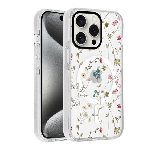 Kueqeay Handyhülle Magnetisch für iPhone 14 Pro 6,1" Hülle, Durchsichtige Aesthetic Blume Muster Case Kompatibilität mit MagSafe Schutzhülle Kratzfest Dünn PC Rückseite Stoßfest Silicone TPU Cover, 07 Kueqeay Handyhülle Magnetisch für iPhone 14 Pro 6,1" Hülle, Durchsichtige Aesthetic Blume Muster Case Kompatibilität mit MagSafe Schutzhülle Kratzfest Dünn PC Rückseite Stoßfest Silicone TPU Cover, 07 von Kueqeay