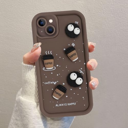 Kueqeay Handyhülle für iPhone 13 hülle 6,1'', Aesthetic 3D Khaki Cute Puppe Kaffeefarbe Muster Design Lockige Wellen Rahmenform Weiche TPU Stoßfest Kameraschutz Schutzhülle Bumper Case, 03 Kueqeay Handyhülle für iPhone 13 hülle 6,1'', Aesthetic 3D Khaki Cute Puppe Kaffeefarbe Muster Design Lockige Wellen Rahmenform Weiche TPU Stoßfest Kameraschutz Schutzhülle Bumper Case, 03 von Kueqeay
