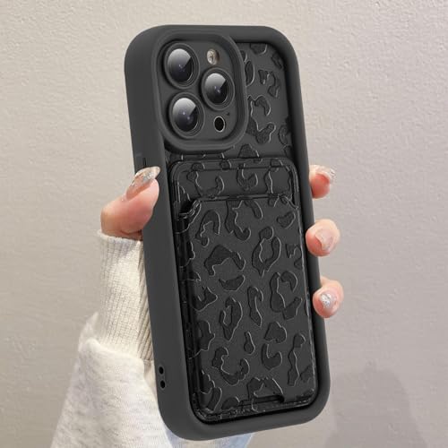 Kueqeay Handyhülle für iPhone 14 Pro Max hülle 6,7'' mit Kartenfach Wallet, Aesthetic Leopard Muster Silikon Cover Kartenhalter kreditkartenetui mit Ständer Kameraschutz Schutzhülle Case, Schwarz Kueqeay Handyhülle für iPhone 14 Pro Max hülle 6,7'' mit Kartenfach Wallet, Aesthetic Leopard Muster Silikon Cover Kartenhalter kreditkartenetui mit Ständer Kameraschutz Schutzhülle Case, Schwarz von Kueqeay