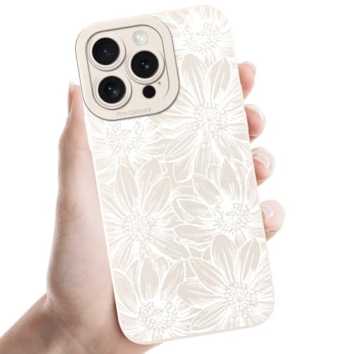 Kueqeay Handyhülle für iPhone 16 Pro Max hülle 6,9'', Aesthetic Blume Muster Design Weißer Weiche TPU Silikon Stoßfest Kameraschutz Schutzhülle Bumper Ultra Dünn Mädchen Case, 01 Kueqeay Handyhülle für iPhone 16 Pro Max hülle 6,9'', Aesthetic Blume Muster Design Weißer Weiche TPU Silikon Stoßfest Kameraschutz Schutzhülle Bumper Ultra Dünn Mädchen Case, 01 von Kueqeay