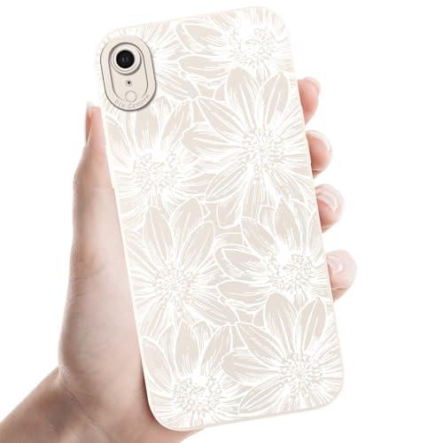 Kueqeay Handyhülle für iPhone XR hülle 6,1'', Aesthetic Blume Muster Design Weißer Weiche TPU Silikon Stoßfest Kameraschutz Schutzhülle Bumper Ultra Dünn Mädchen Case, 01 Kueqeay Handyhülle für iPhone XR hülle 6,1'', Aesthetic Blume Muster Design Weißer Weiche TPU Silikon Stoßfest Kameraschutz Schutzhülle Bumper Ultra Dünn Mädchen Case, 01 von Kueqeay