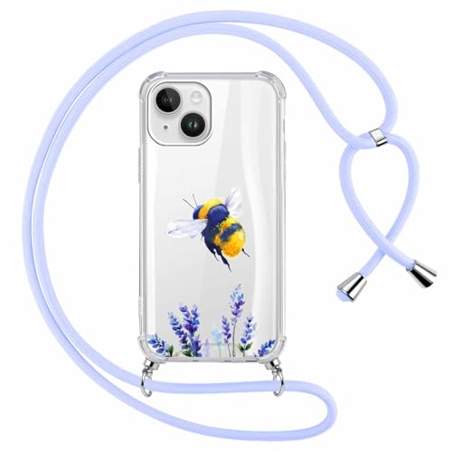 Kueqeay Handykette Handyhülle für iPhone 13 / iPhone 14 Hülle mit Band 6,1", Durchsichtige Aesthetic Muster Case mit Kette Weich Silicone TPU Stoßfest Schutzhülle Cover, Blume 12 Kueqeay Handykette Handyhülle für iPhone 13 / iPhone 14 Hülle mit Band 6,1", Durchsichtige Aesthetic Muster Case mit Kette Weich Silicone TPU Stoßfest Schutzhülle Cover, Blume 12 von Kueqeay