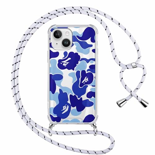 Kueqeay Handykette Handyhülle für iPhone 13 / iPhone 14 Hülle mit Band 6,1", Durchsichtige Aesthetic Muster Case mit Kette Weich Silicone TPU Stoßfest Schutzhülle Cover, Streifen 2 Kueqeay Handykette Handyhülle für iPhone 13 / iPhone 14 Hülle mit Band 6,1", Durchsichtige Aesthetic Muster Case mit Kette Weich Silicone TPU Stoßfest Schutzhülle Cover, Streifen 2 von Kueqeay