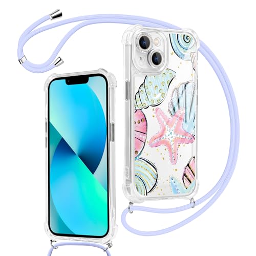 Kueqeay Handykette für iPhone 13 Hülle mit Band 6,1'', Aesthetic Sterne Muster Design Schutzhülle Transparent PC Hard Necklace Handyhülle für zum Umhängen Ultra Stoßfest Kameraschutz Bumper Case, 07 Kueqeay Handykette für iPhone 13 Hülle mit Band 6,1'', Aesthetic Sterne Muster Design Schutzhülle Transparent PC Hard Necklace Handyhülle für zum Umhängen Ultra Stoßfest Kameraschutz Bumper Case, 07 von Kueqeay