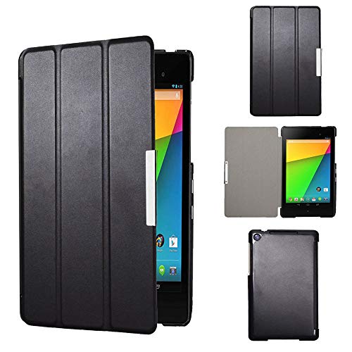 Kuesn Schutzhülle für Google Nexus 7 2. (2. Modell 2013), PU-Leder, mit Ständer, passend für Nexus 7 Tablet (2013), Schwarz von Kuesn