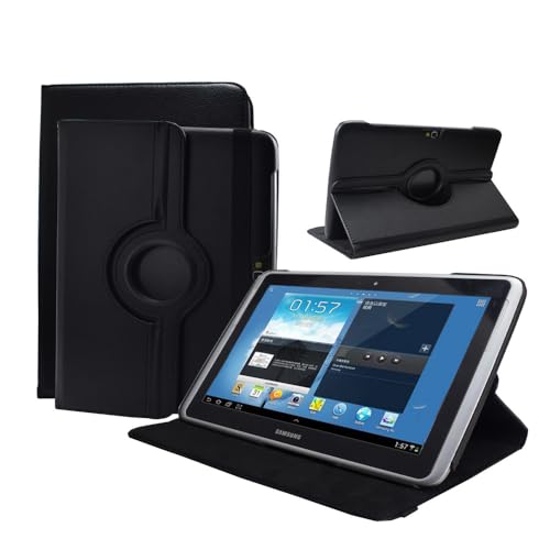 Kuesn Schutzhülle für Samsung Galaxy Note 10.1 (2012 Edition) GT N8013 N8000, Klappetui – SCH-I925 Folio Stand Back Book Cover für GT-N8010 N8005 N8020 Tablet, PU-Leder, Schwarz von Kuesn