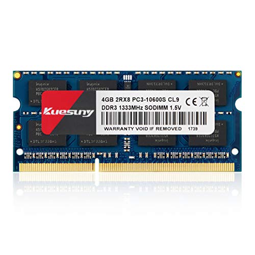 Kuesuny 4GB DDR3 1333MHz PC3-10600 Notebook ohne ECC 1,5V CL9 2Rx8 Dual Rank 204 Pin SODIMM von Kuesuny