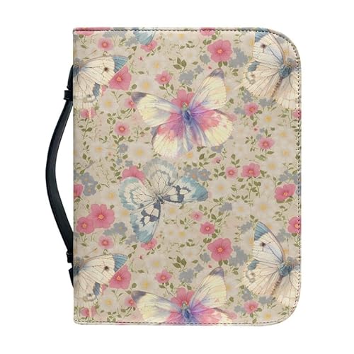 Kuiaobaty Bibelhülle für Damen, Schmetterling, niedliches Blumenmuster, Kunstleder, 19,1 x 25,4 cm, Geschenk für Männer, Frauen, Vater, Kinder, 4 Größen Kuiaobaty Bibelhülle für Damen, Schmetterling, niedliches Blumenmuster, Kunstleder, 19,1 x 25,4 cm, Geschenk für Männer, Frauen, Vater, Kinder, 4 Größen von Kuiaobaty