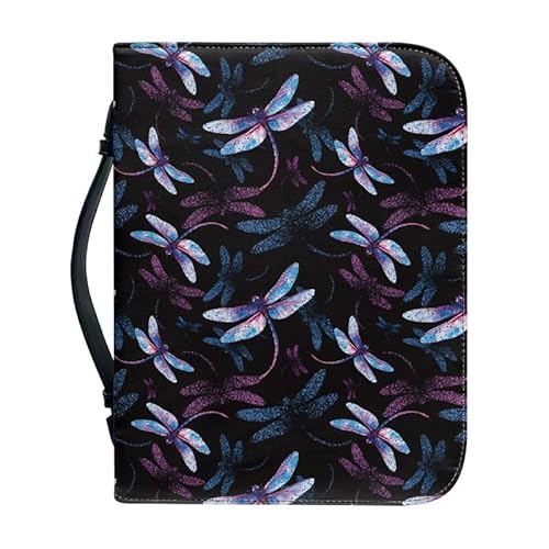 Kuiaobaty Bibeltasche mit Reißverschluss, Retro-Libellen-Druck, mit Griff, für Standardgröße, perfektes Geschenk für Mädchen, Frauen, Mutter, Kinder Kuiaobaty Bibeltasche mit Reißverschluss, Retro-Libellen-Druck, mit Griff, für Standardgröße, perfektes Geschenk für Mädchen, Frauen, Mutter, Kinder von Kuiaobaty