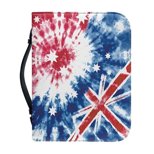 Kuiaobaty Bibeltasche mit Union Jack-Reißverschluss, Retro-Batikfärbung, Tragetasche mit Griff für Standardgröße, perfektes Geschenk für Mädchen, Frauen, Mutter, Kinder Kuiaobaty Bibeltasche mit Union Jack-Reißverschluss, Retro-Batikfärbung, Tragetasche mit Griff für Standardgröße, perfektes Geschenk für Mädchen, Frauen, Mutter, Kinder von Kuiaobaty