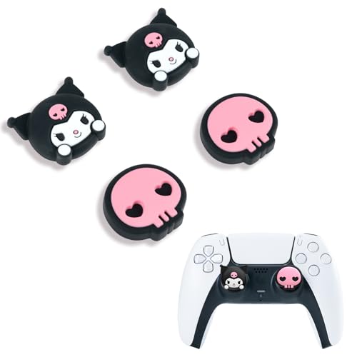 Kuitmor Niedliche Daumengriffkappen für Playstation 5, Joystick-Kappen aus weichem Silikon, niedliche Daumenstick-Griffe, kompatibel mit PS5/PS4/Switch Pro Controller, 4 Stück (KLM) Kuitmor Niedliche Daumengriffkappen für Playstation 5, Joystick-Kappen aus weichem Silikon, niedliche Daumenstick-Griffe, kompatibel mit PS5/PS4/Switch Pro Controller, 4 Stück (KLM) von Kuitmor