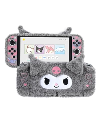 Kuitmor Plüsch-Schutzhülle für Switch OLED, Harte PC-Schutzhülle, Kratzfeste und stoßdämpfende Switch OLED-Abdeckung mit Ständer Kuitmor Plüsch-Schutzhülle für Switch OLED, Harte PC-Schutzhülle, Kratzfeste und stoßdämpfende Switch OLED-Abdeckung mit Ständer von Kuitmor