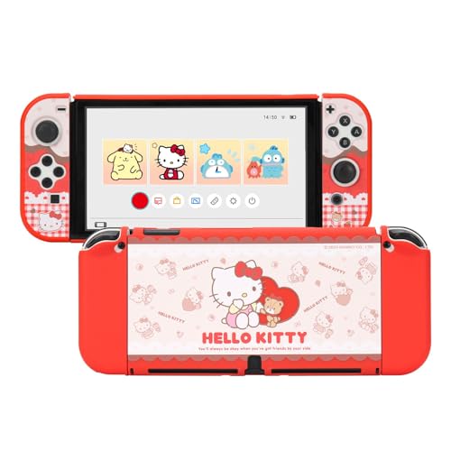 Kuitmor-Schutzhülle für Switch OLED, schlanke Schutzhülle kompatibel mit Switch OLED, kratzfestes und stoßdämpfendes Design, Original-Controller-Cover-Skins (für Switch OLED) Kuitmor-Schutzhülle für Switch OLED, schlanke Schutzhülle kompatibel mit Switch OLED, kratzfestes und stoßdämpfendes Design, Original-Controller-Cover-Skins (für Switch OLED) von Kuitmor