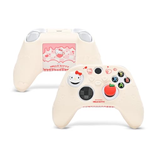 Kuitmor Silikon-Controller-Abdeckung für Xbox Series X-Controller, weiche Schutzhülle, rutschfeste Schutzhülle, kompatibel mit Xbox Wireless Controller mit 2 Daumengriffkappen – HLK (Weiß) Kuitmor Silikon-Controller-Abdeckung für Xbox Series X-Controller, weiche Schutzhülle, rutschfeste Schutzhülle, kompatibel mit Xbox Wireless Controller mit 2 Daumengriffkappen – HLK (Weiß) von Kuitmor