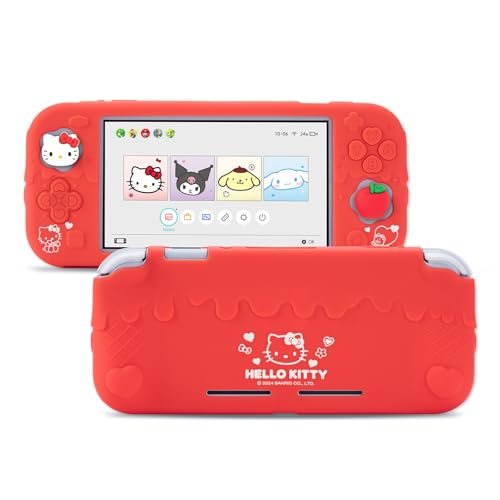 Kuitmor Switch Lite Schutzhülle, Weiche Silikon-Schutzhülle, Kratzfeste Schutzhülle für Switch Lite mit 2 Joystick-Schutzkappen - HLK Rot Kuitmor Switch Lite Schutzhülle, Weiche Silikon-Schutzhülle, Kratzfeste Schutzhülle für Switch Lite mit 2 Joystick-Schutzkappen - HLK Rot von Kuitmor