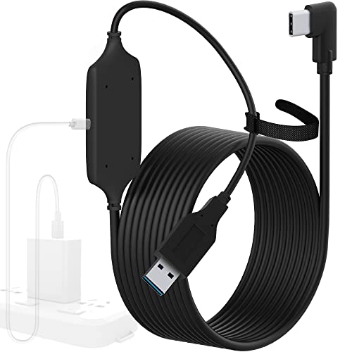 Kuject Design Link Kabel 5m für Oculus Quest 2, mit Separatem Ladeanschluss für Ultra-langlebige Stromversorgung, Kabel für VR Headset Zubehör und Gaming-PC von Kuject