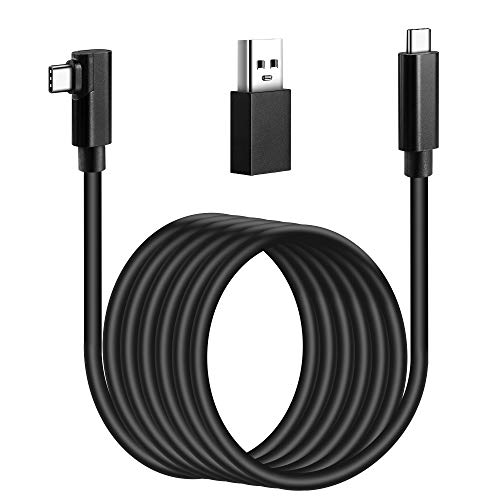 Kuject Link Kabel Kompatibel mit Quest 2/1/Pico 4, 5m Kabel for Virtual Reality Headset, USB 3.0 Typ C auf C, Hochgeschwindigkeits-Datenübertragungs-Ladekabel für Gaming PC & USB C Ladegeräte von Kuject