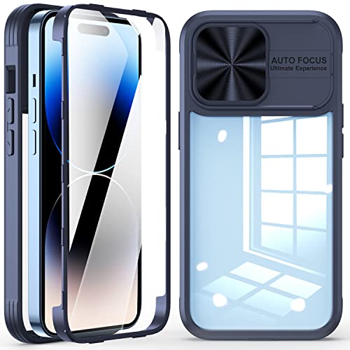Kukiwhy Für iPhone 14 Pro Max Hülle 360° Full Body Schutz mit integrierter Displayschutzfolie und Kameraschutz, stoßfestes Schutzcover mit Slide Camera, Blau Kukiwhy Für iPhone 14 Pro Max Hülle 360° Full Body Schutz mit integrierter Displayschutzfolie und Kameraschutz, stoßfestes Schutzcover mit Slide Camera, Blau von Kukiwhy