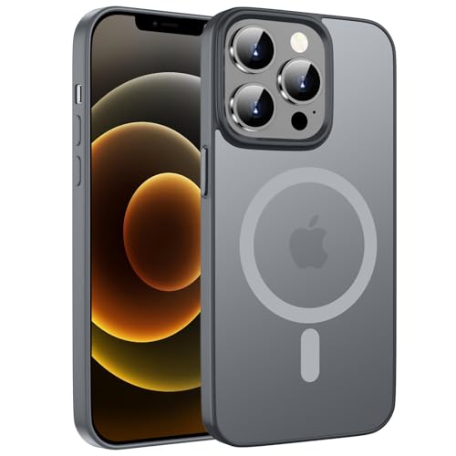 Kukiwhy Magnetic für iPhone 12 Hülle für Magsafe, Handyhülle iPhone 12 Pro mit Magsafe Anti-Fingerabdruck-Schutzhülle Mattiert Durchscheinende iPhone 12/12 Pro case 6,1" Titan Grau von Kukiwhy