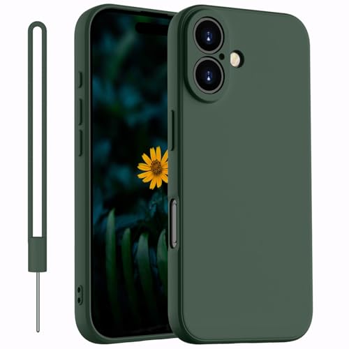 Kukiwhy für iPhone 16 Hülle Silikon Case,Dünne mit Microfiber Hanyhülle für iPhone 16 aus flüssigem Silikon mit Kameraschutz, Kratzfeste und stoßfeste Schutzhülle für iPhone 16 6.1''(2024) Grün Kukiwhy für iPhone 16 Hülle Silikon Case,Dünne mit Microfiber Hanyhülle für iPhone 16 aus flüssigem Silikon mit Kameraschutz, Kratzfeste und stoßfeste Schutzhülle für iPhone 16 6.1''(2024) Grün von Kukiwhy