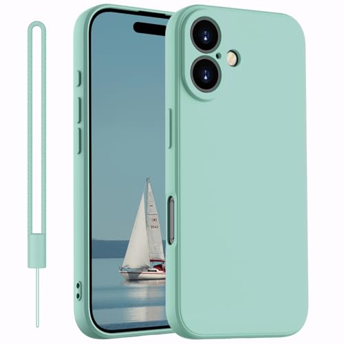 Kukiwhy für iPhone 16 Plus Hülle Silikon Case,Dünne mit Microfiber Hanyhülle für iPhone 16 Plus 5G aus flüssigem Silikon, Kratzfeste und stoßfeste Schutzhülle für iPhone 16 Plus 6.7''(2024) Mintgrün Kukiwhy für iPhone 16 Plus Hülle Silikon Case,Dünne mit Microfiber Hanyhülle für iPhone 16 Plus 5G aus flüssigem Silikon, Kratzfeste und stoßfeste Schutzhülle für iPhone 16 Plus 6.7''(2024) Mintgrün von Kukiwhy