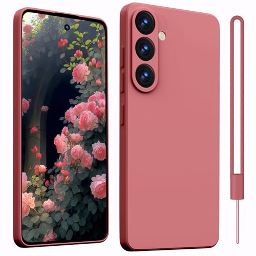 Kukiwhy Silikon Hülle für Samsung Galaxy A56 mit Lanyard,Microfiber-Innenfutter Handyhülle für Samsung A56 Dünn Rundumschutz mit Stoßfeste Kratzfeste Schutzhülle für Samsung Galaxy A56 Kamelienrot Kukiwhy Silikon Hülle für Samsung Galaxy A56 mit Lanyard,Microfiber-Innenfutter Handyhülle für Samsung A56 Dünn Rundumschutz mit Stoßfeste Kratzfeste Schutzhülle für Samsung Galaxy A56 Kamelienrot von Kukiwhy