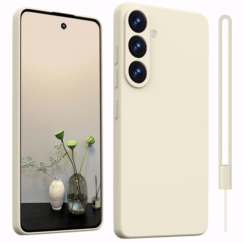 Kukiwhy Dünn Hülle für Samsung Galaxy S25 5G mit 1 Lanyard,Microfiber-Innenfutter Slim Handyhülle für Samsung S25 mit Stoßfeste Kratzfest Schutzhülle Silikon Case für Samsung Galaxy S25 - Weiß Kukiwhy Dünn Hülle für Samsung Galaxy S25 5G mit 1 Lanyard,Microfiber-Innenfutter Slim Handyhülle für Samsung S25 mit Stoßfeste Kratzfest Schutzhülle Silikon Case für Samsung Galaxy S25 - Weiß von Kukiwhy