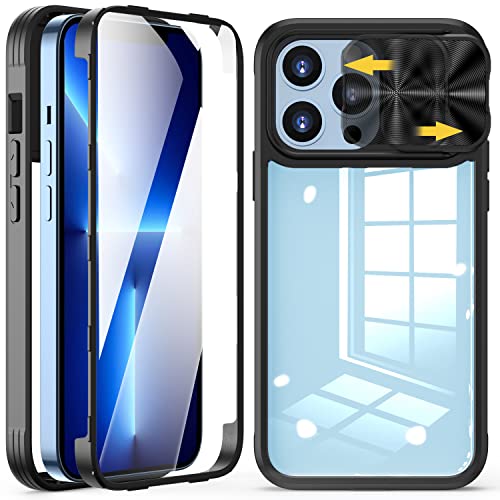 Kukiwhy für iPhone 13 Pro Max Hülle 360° Ganzkörper Schutzhülle Mit Eingebautem Displayschutz, Outdoor Militärischer Kameraschutz mit Slide Camera Handyhülle für iPhone 13 Pro Max, Schwarz Kukiwhy für iPhone 13 Pro Max Hülle 360° Ganzkörper Schutzhülle Mit Eingebautem Displayschutz, Outdoor Militärischer Kameraschutz mit Slide Camera Handyhülle für iPhone 13 Pro Max, Schwarz von Kukiwhy