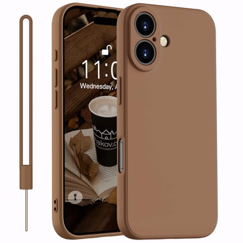 Kukiwhy für iPhone 16 Plus Hülle Silikon,Dünne mit Microfiber Hanyhülle für iPhone 16 Plus 5G aus flüssigem Silikon, Kratzfeste und stoßfeste Schutzhülle für iPhone 16 Plus Case 6.7''(2024) Brown Kukiwhy für iPhone 16 Plus Hülle Silikon,Dünne mit Microfiber Hanyhülle für iPhone 16 Plus 5G aus flüssigem Silikon, Kratzfeste und stoßfeste Schutzhülle für iPhone 16 Plus Case 6.7''(2024) Brown von Kukiwhy