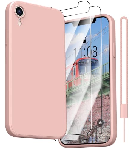 Kukiwhy für iPhone XR Hülle mit 2 Stück Panzerfolie, Handyhülle für iPhone XR Ultra Dünn Slim mit Microfiber, Kratzfeste Rundumschutz Schutzhülle Case für iPhone XR-Pink Kukiwhy für iPhone XR Hülle mit 2 Stück Panzerfolie, Handyhülle für iPhone XR Ultra Dünn Slim mit Microfiber, Kratzfeste Rundumschutz Schutzhülle Case für iPhone XR-Pink von Kukiwhy