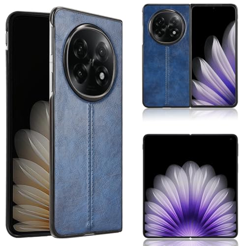 Handyhüllen, kompatibel mit Oppo Find N5, Retro-PU-Leder, ultradünn, stoßfest, kompatibel mit Oppo Find N5 5G CPH2671 PKH110 PKH120, Blau von Kukoufey