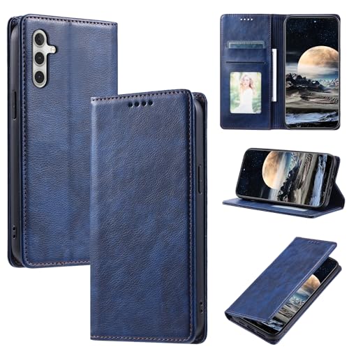 Holster Kompatibel mit Samsung Galaxy A25 5G,Kompatibel mit Samsung SM-A245F/DS Galaxy A24 4G / SM-A245F/DSN SM-A245M/DS SM-A245N Flip Folio PU Leder Flip Handytasche Hülle Blue Holster Kompatibel mit Samsung Galaxy A25 5G,Kompatibel mit Samsung SM-A245F/DS Galaxy A24 4G / SM-A245F/DSN SM-A245M/DS SM-A245N Flip Folio PU Leder Flip Handytasche Hülle Blue von Kukoufey