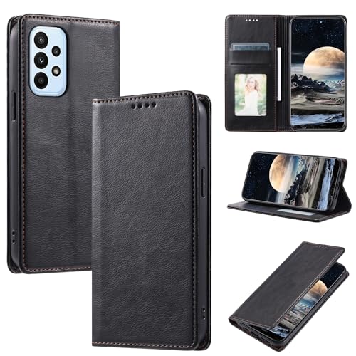 Holster Kompatibel mit Samsung Galaxy A53 5G,Kompatibel mit Samsung SM-A536B/DS Galaxy A53 5G / SM-A536E/DS SM-A536U1 SM-A536W/N Flip Folio PU Leder Flip Handytasche Hülle Black von Kukoufey