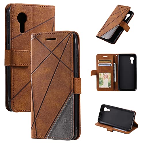 Hülle für Samsung Galaxy XCover 5 Hülle Leder,Hülle für Samsung SM-G525F/DS Galaxy XCover 5 / SM-G525F SM-G525N Hülle Klapphülle Handytasche Case Brown von Kukoufey