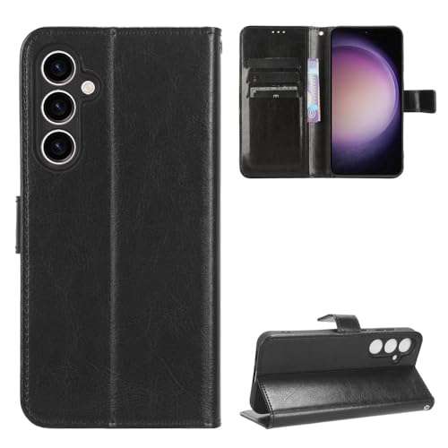 Kompatibel mit Samsung Galaxy S23 FE Handyhülle,Kompatibel mit Samsung SM-S711B/DS Galaxy S23 FE/SM-S711U1 SM-S711U SM-S711W SM-S7110 Hülle Handytasche Leder Schutzhülle Flip Case Black Kompatibel mit Samsung Galaxy S23 FE Handyhülle,Kompatibel mit Samsung SM-S711B/DS Galaxy S23 FE/SM-S711U1 SM-S711U SM-S711W SM-S7110 Hülle Handytasche Leder Schutzhülle Flip Case Black von Kukoufey