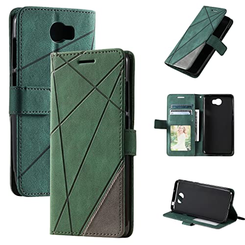Hülle für Huawei Y6 II Compact Hülle Leder,Hülle für Huawei Y5 II,Hülle für Huawei Y6II Compact LYO-L01 LYO-L21 / Y5 II CUN-L01 CUN-L03 CUN-L23 CUN-L33 Hülle Schutzhülle Case Cover Green von Kukoufey
