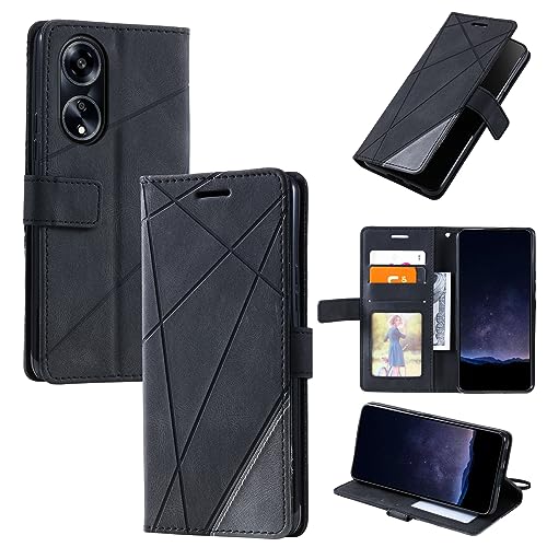 Kukoufey Hülle für Oppo A98 5G Hülle Leder,Hülle für Oppo F23 5G CPH2527 / A98 5G CPH2529 / A1 5G PHS110 Hülle Klapphülle Handytasche Case Black von Kukoufey